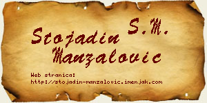 Stojadin Manzalović vizit kartica